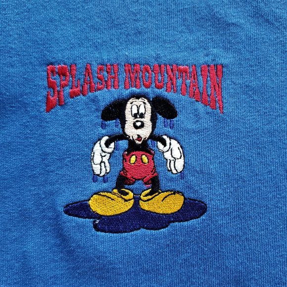 Disney | Shirts | Splash Mountain Vintage Henley 3 Button Tshirt Royal